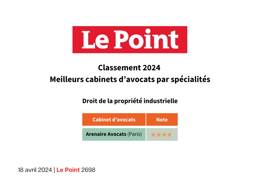 Classement Le Point 2024 Arénaire Avocats